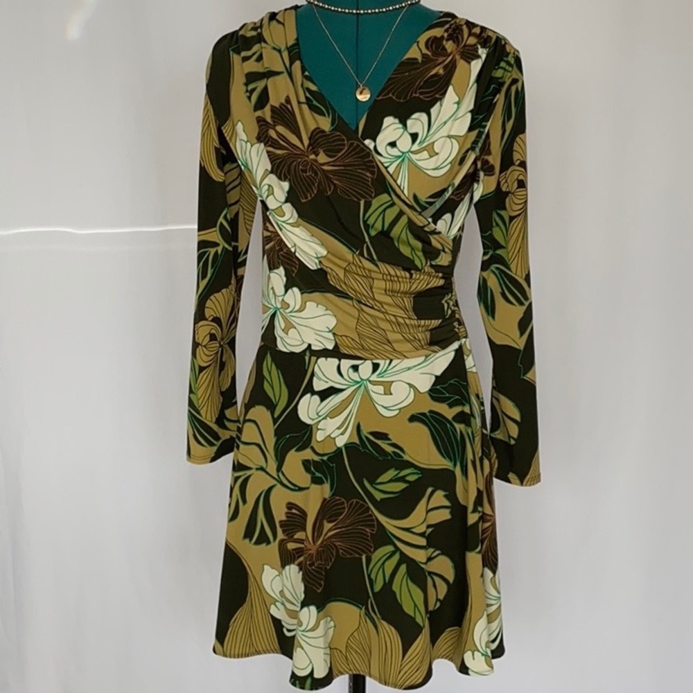Manon USA Faux-Wrap Front Dress